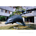 High quality brass animal dolphin sculpture